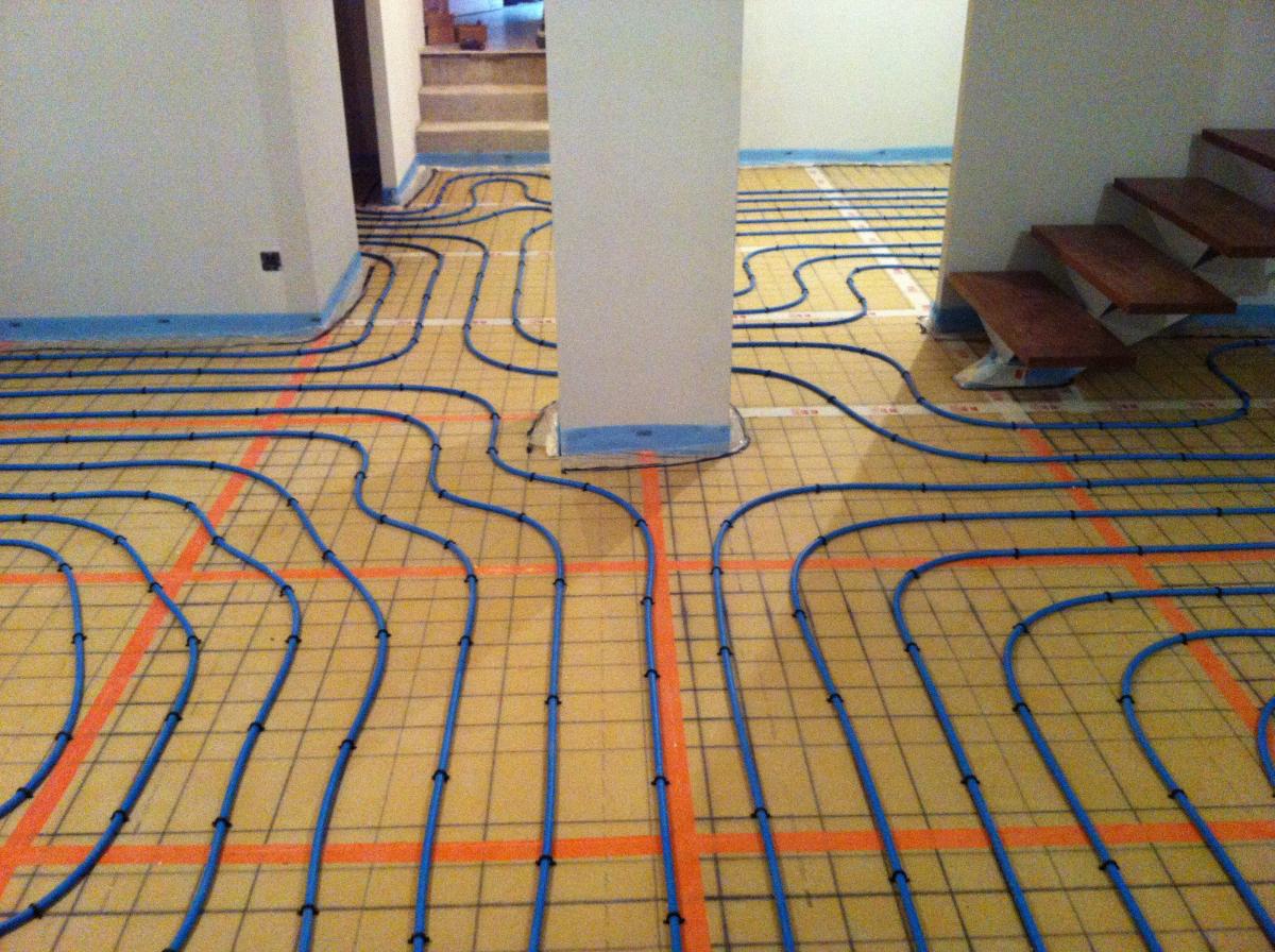 Pose de plancher chauffant hydraulique