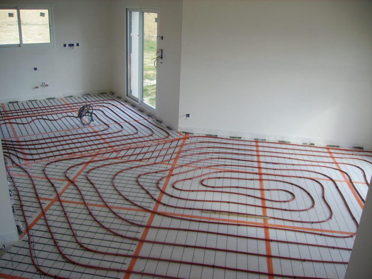 Pose de plancher chauffant