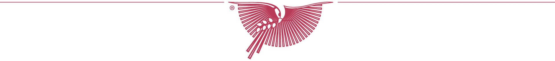 Logo mit rotem Schmetterling auf weißem Hintergrund