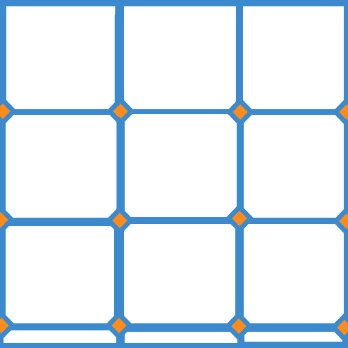 Schéma pose à cabochons