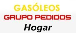 A yellow and red sign that says gasoleos grupo pedidos hogar