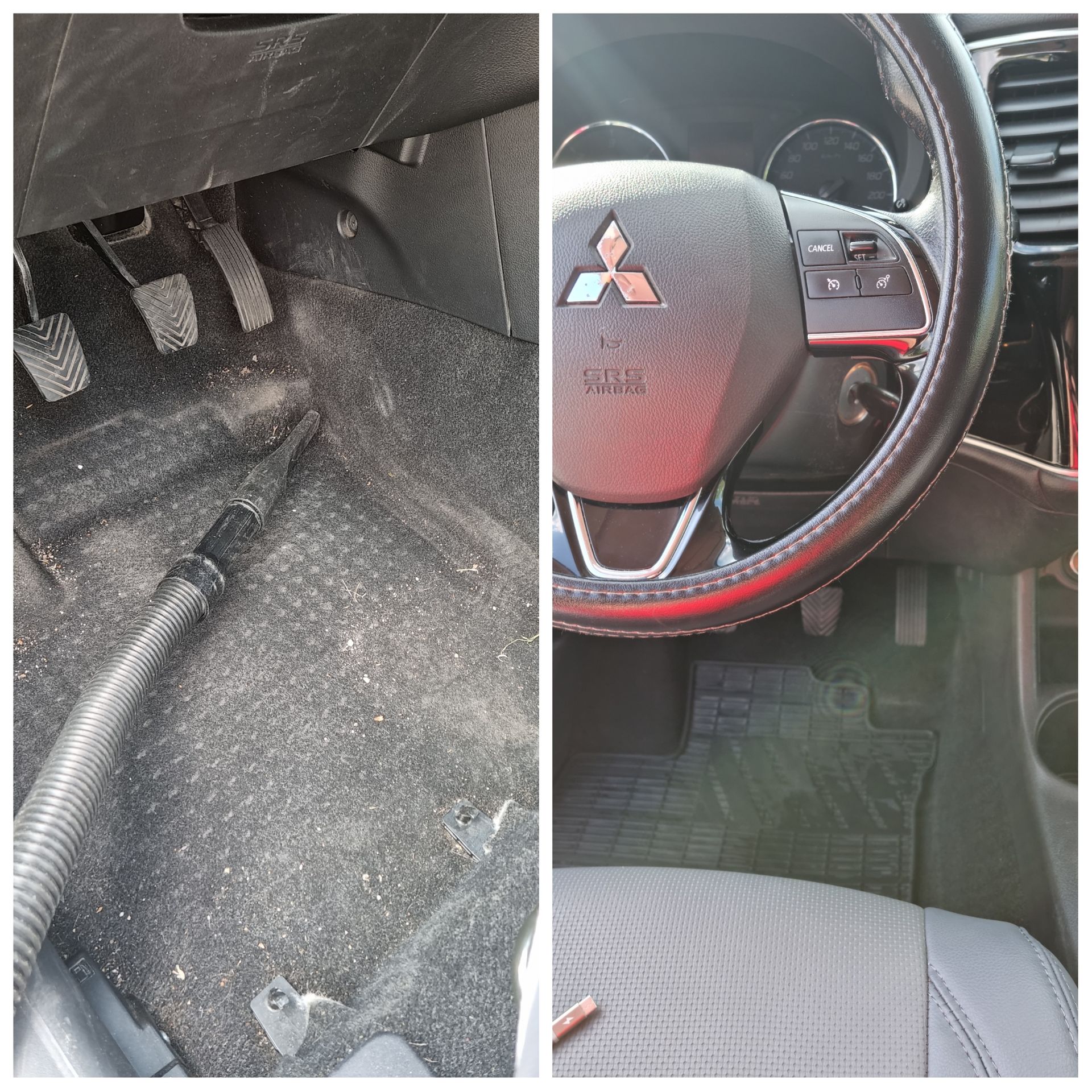 Sol voiture avant/après