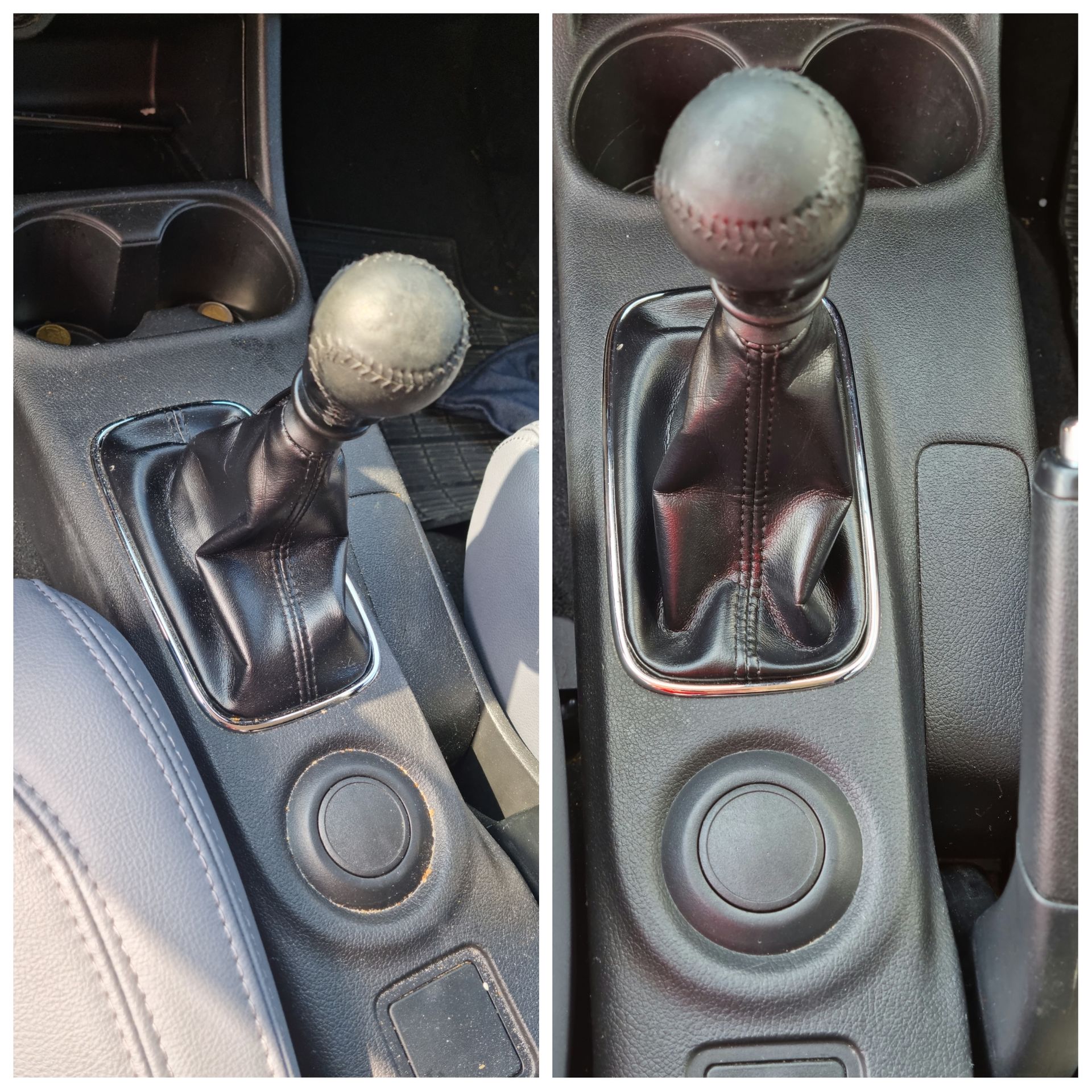 Levier de vitesse voiture avant/après