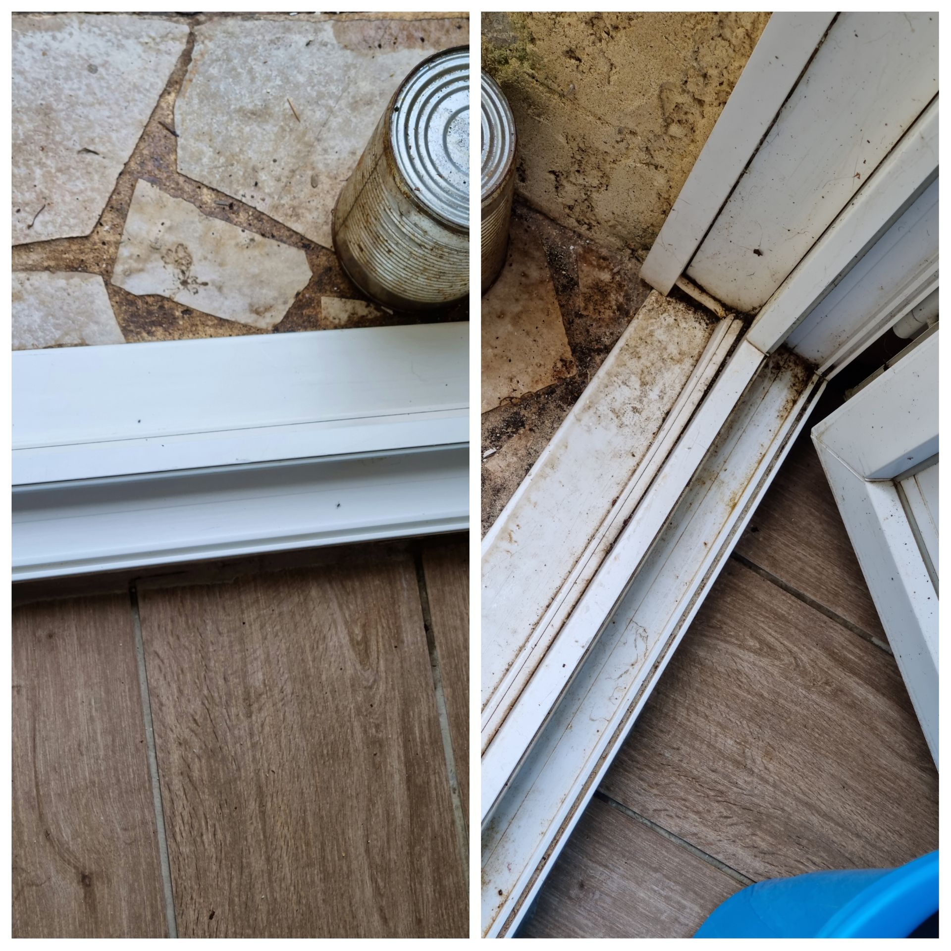 Montage photo avant-après de fenêtre PVC