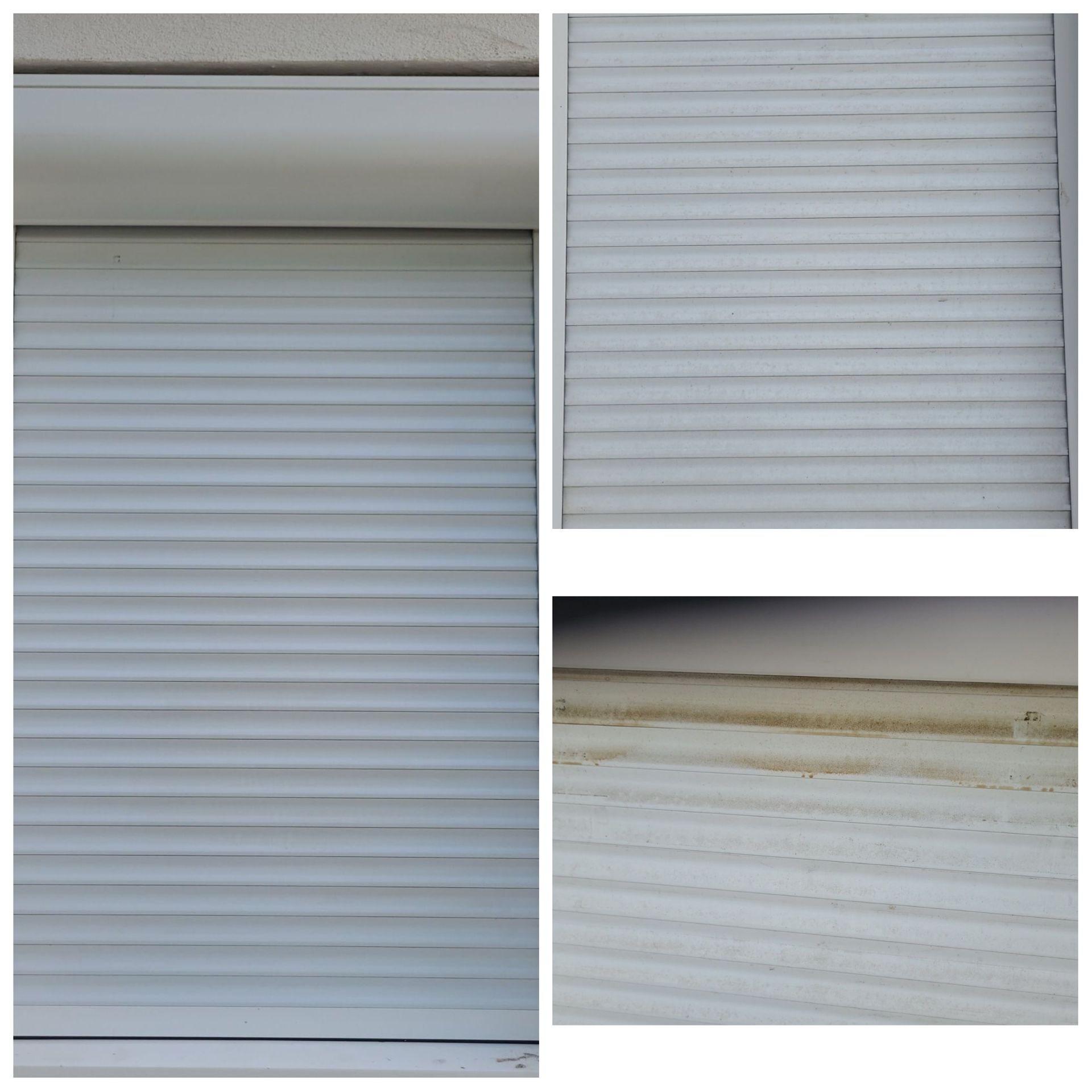 Montage photo avant-après de volet roulant en PVC
