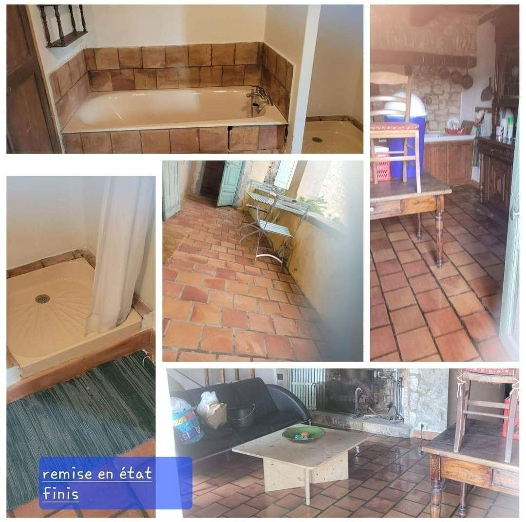 Montage photo avant-après de remise en état d'un appartement