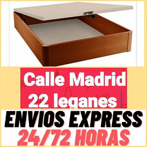 A sign that says calle madrid 22 leganes envios express 24/72 horas