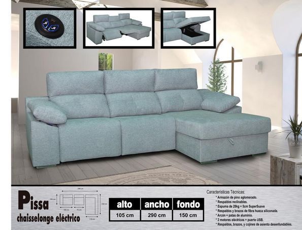 Una imagen de un sofá Pissa en una sala de estar.