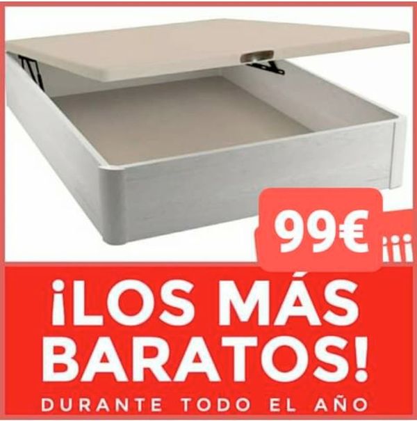 Se anuncia una caja blanca con la tapa abierta por 99 euros