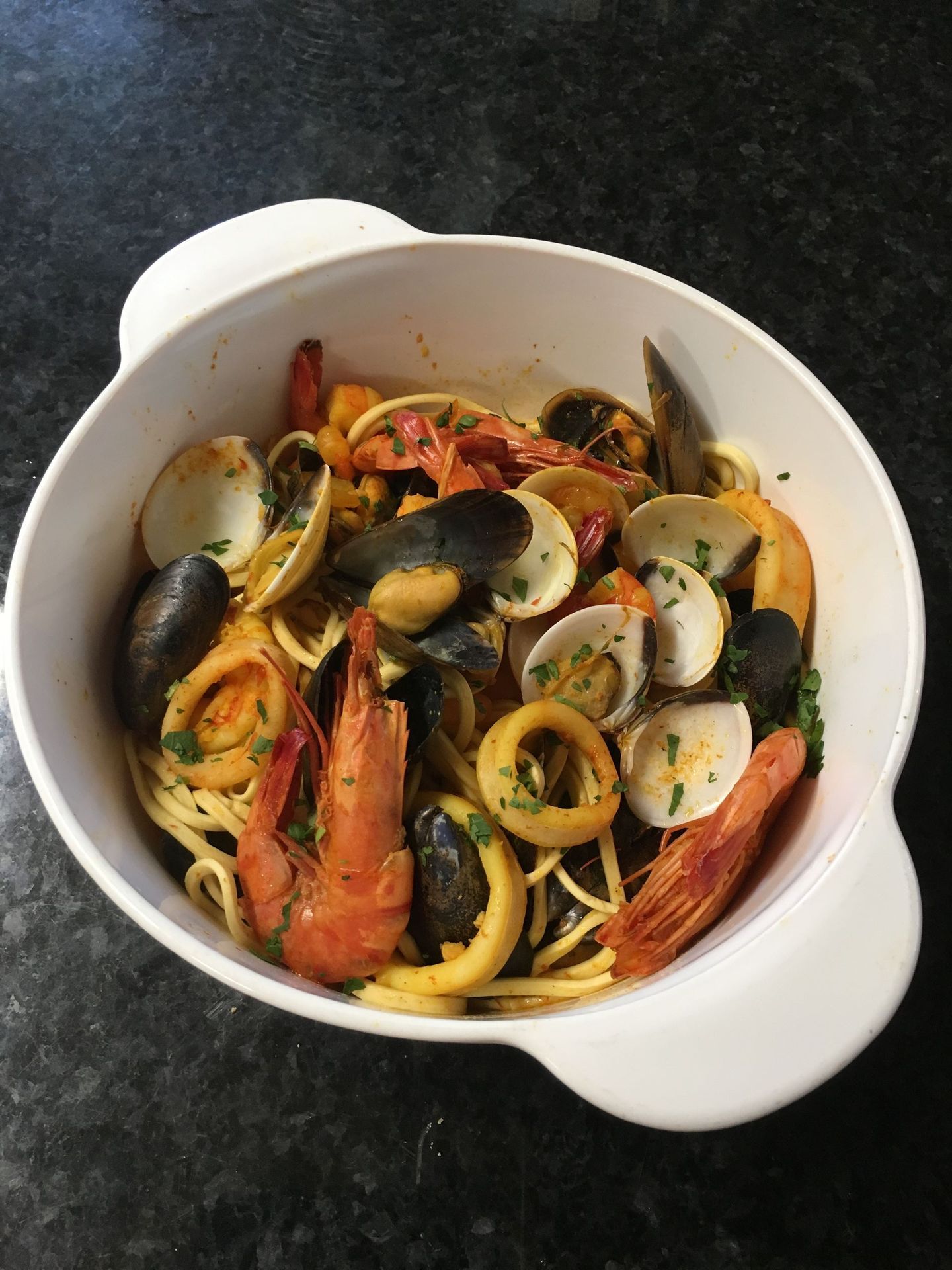 Spaghetti aux vongoles - Le Point du Jour à Genève