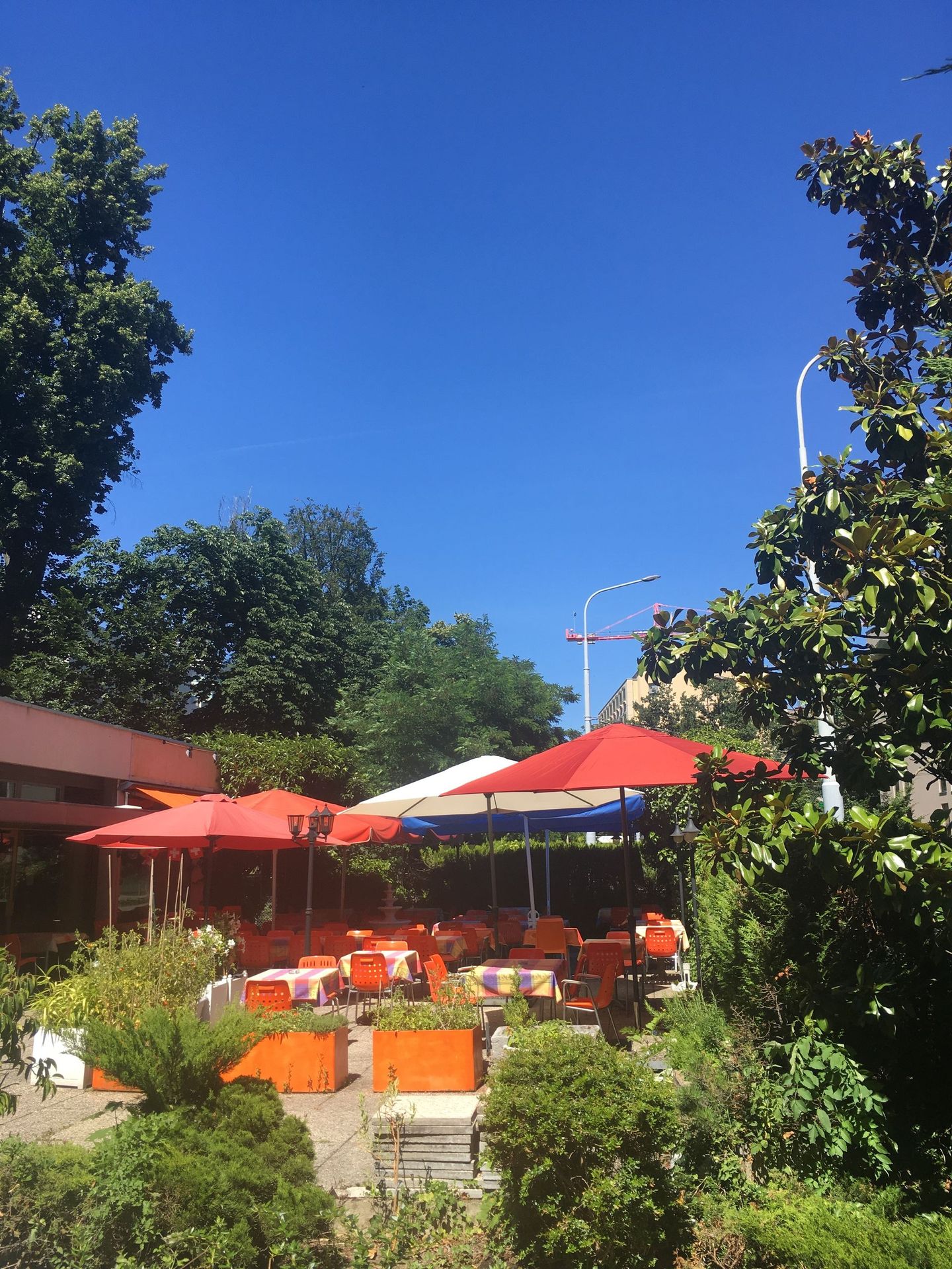 Terrasse du restaurant - Le Point du Jour à Genève