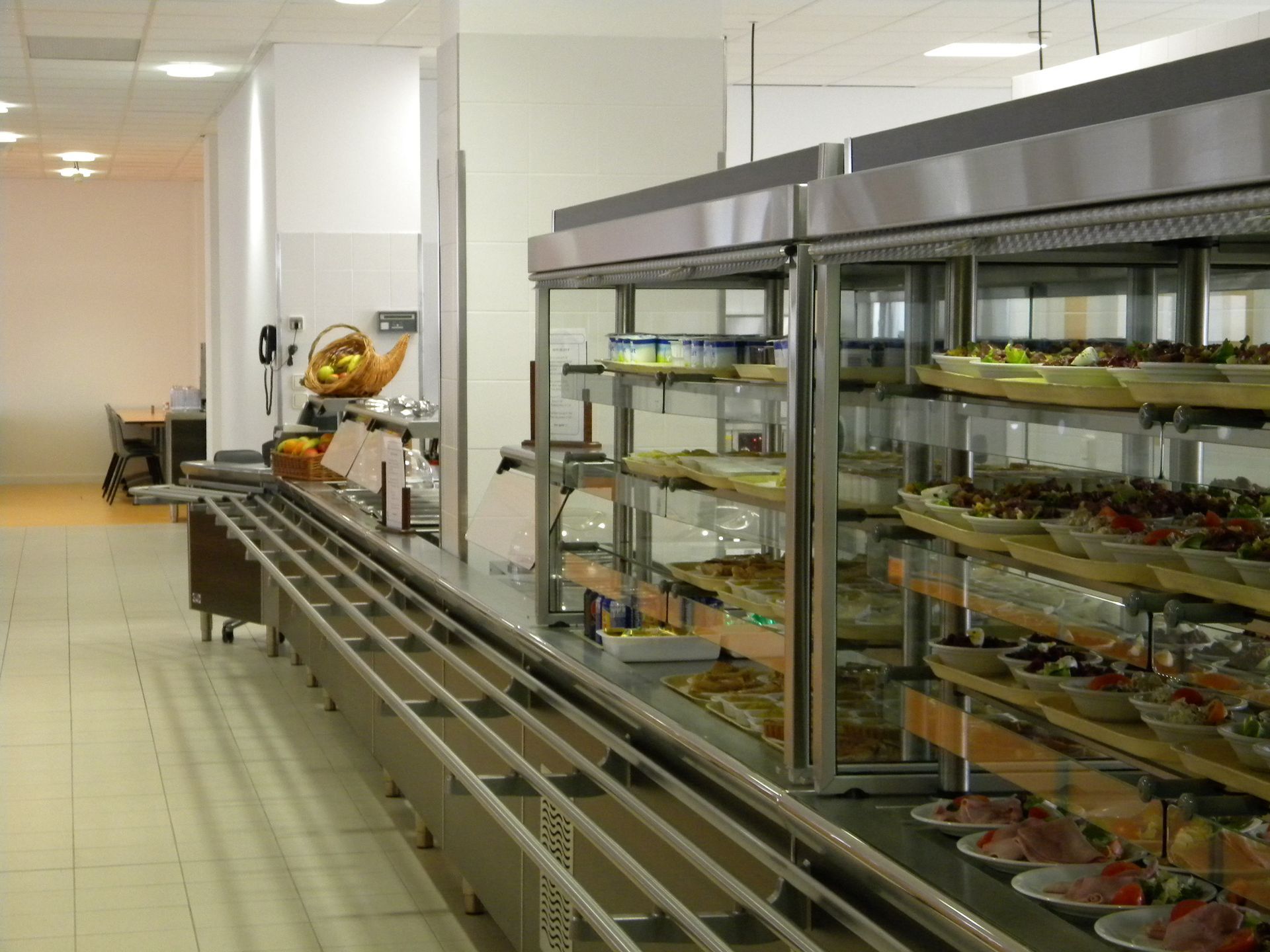 Comptoir de service de cantine