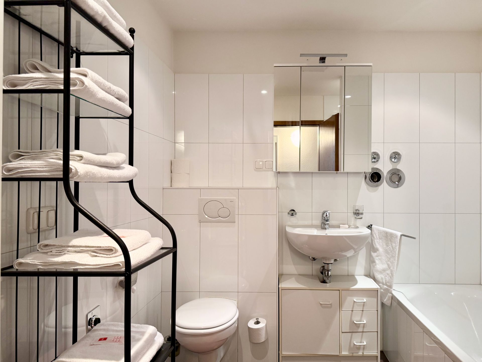 Badezimmer der Kastanien-Lodge