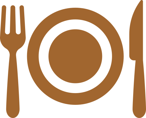 Teller, Gabel und Messer