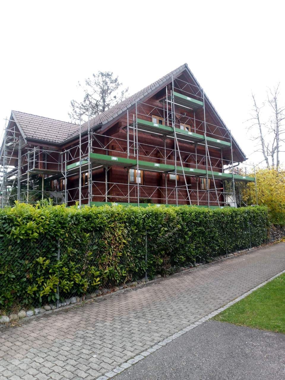 Baugerüst am Haus
