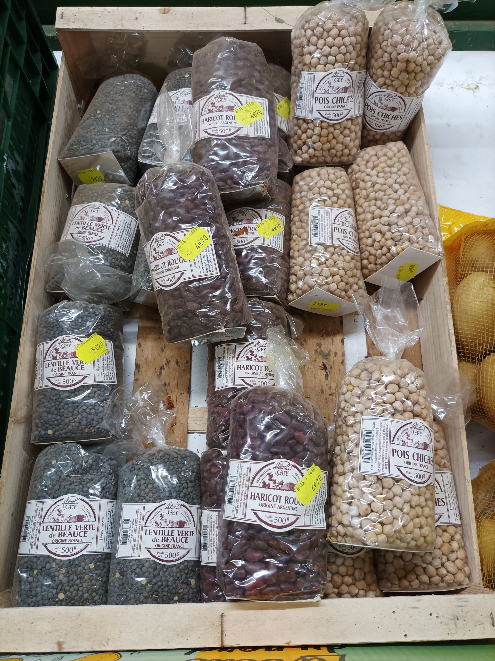 Sachets de lentilles