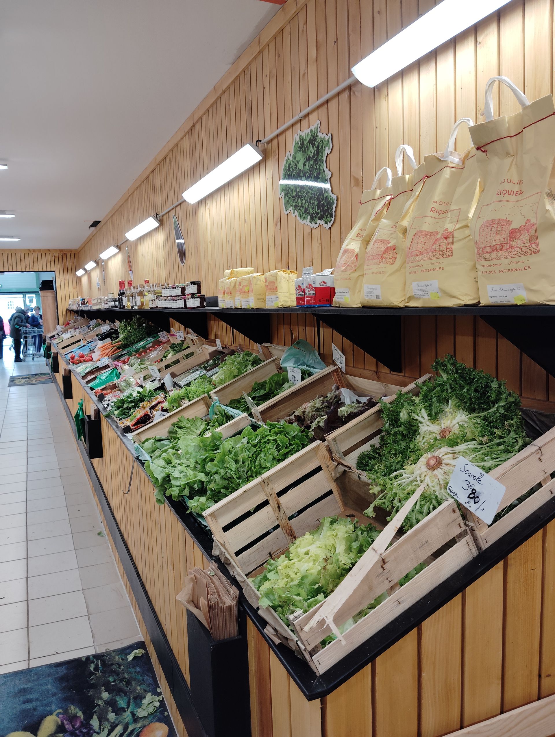 Étal du rayon primeur