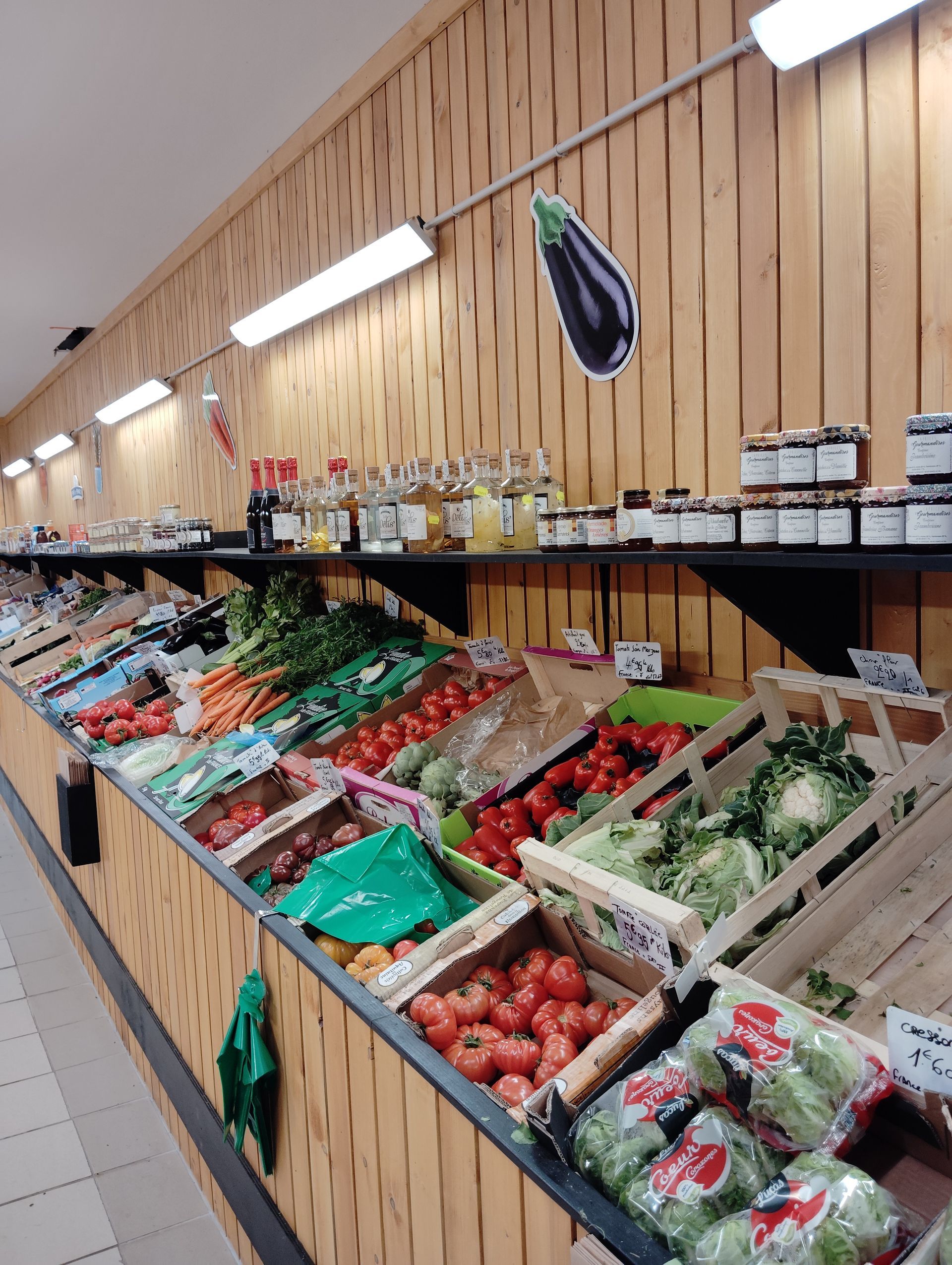 Étalage du rayon primeur