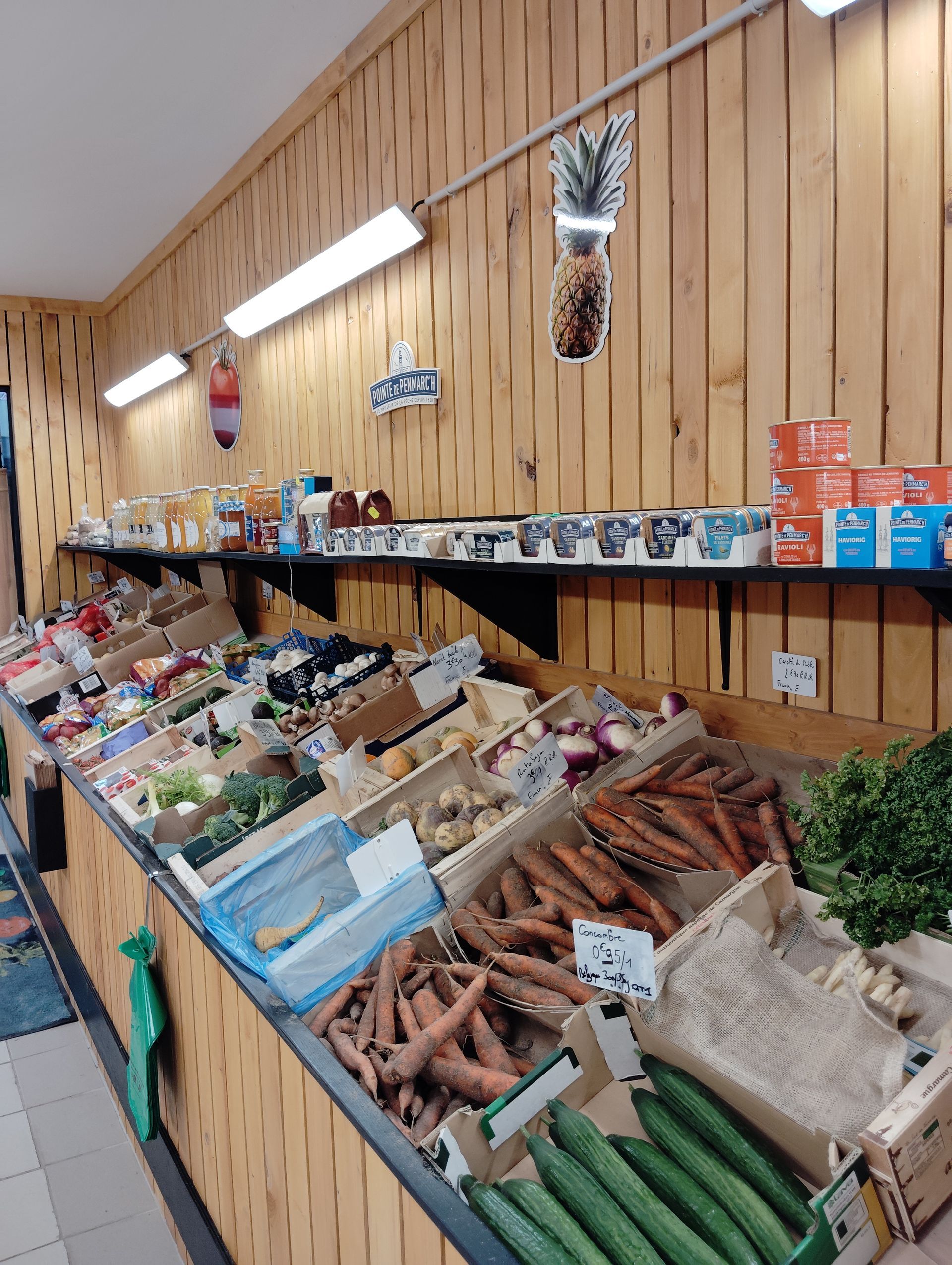 Présentation du rayon primeur