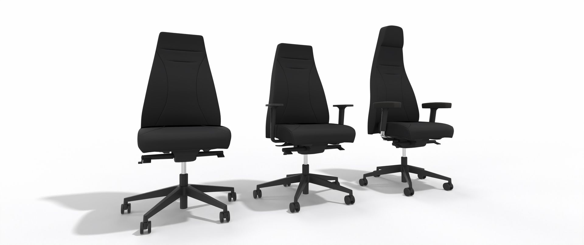Bürostuhl ergonomisch Armlehne Kopfstütze schwarz