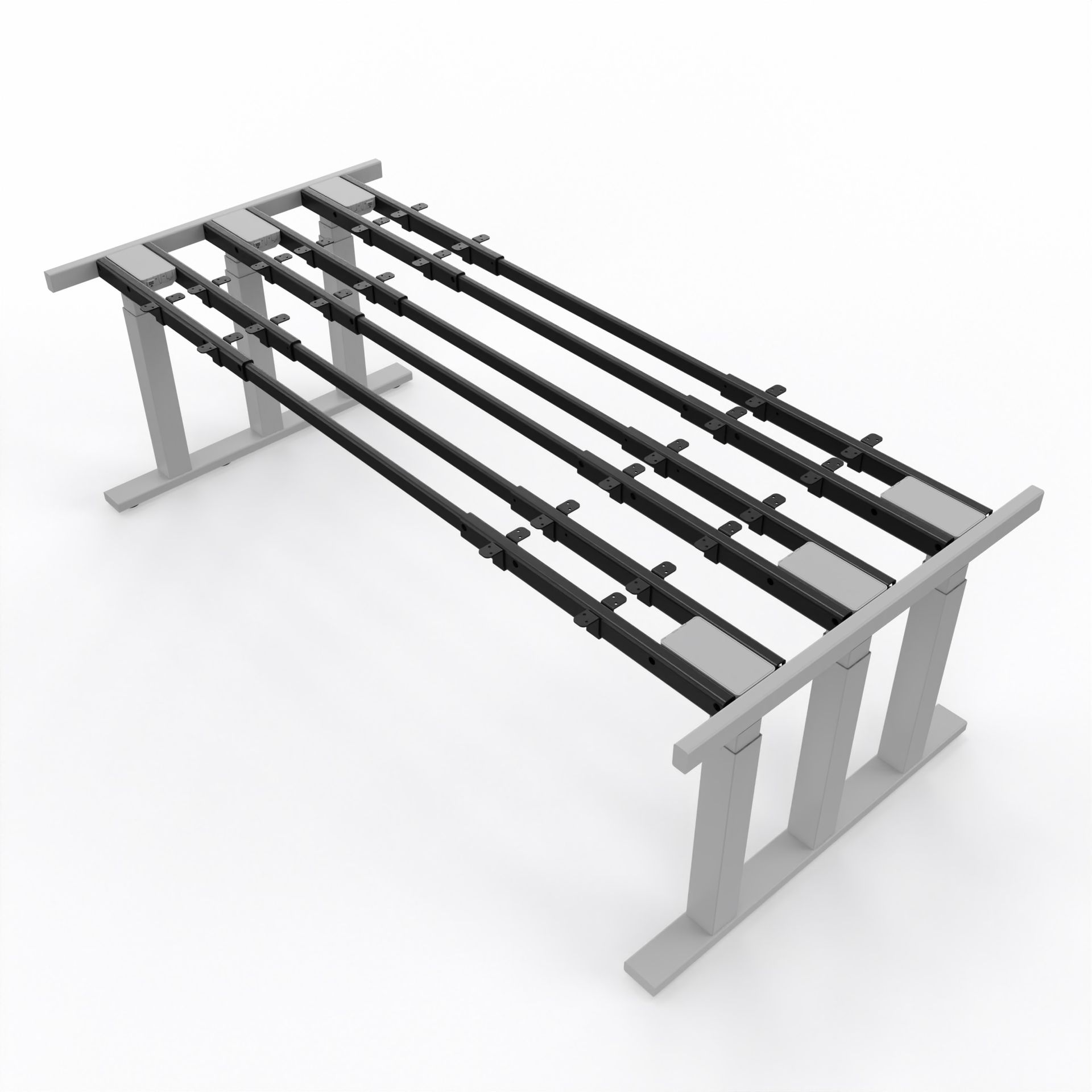 Sondergestell für Konferenztisch aus der Serie COMOliso mit sechs Säulen