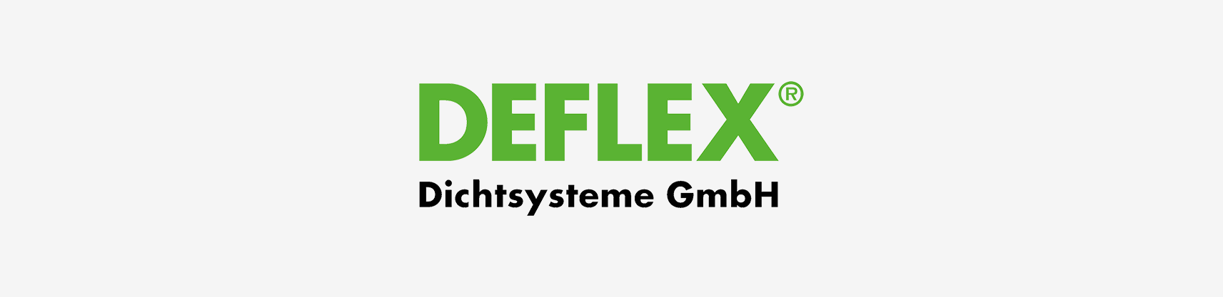 Ein grün-weißes Logo für ein Unternehmen namens Deflex