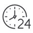 Icon Uhr und die Zahl 24