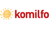 Vers le site de Komilfo Logo pour Komilfo : Texte rouge à côté d'un dessin de soleil jaune.
