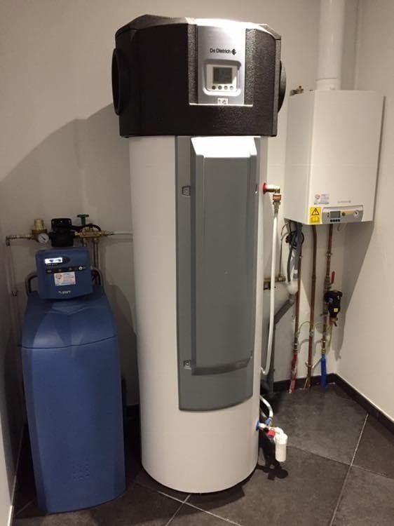 installation adoucisseur BWT / ballon thermodynamique/ chaudière condensation