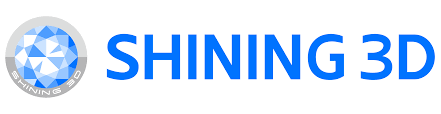 Un logotipo azul y blanco para brillar en 3D con un diamante en el medio.