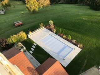 Jardin avec piscine