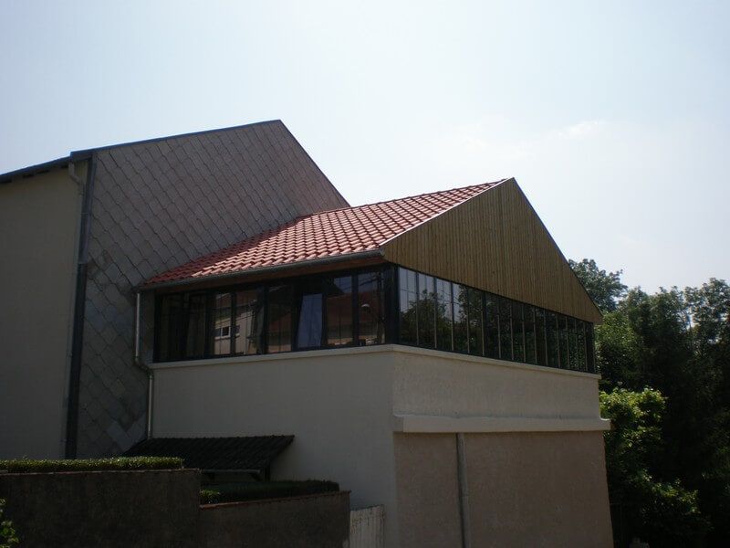 Extension vitrée d'une maison