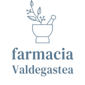 Un logotipo para una farmacia con un mortero y una mano de mortero y una planta dentro.