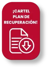 Un botón rojo que dice plan de recuperación del cartel