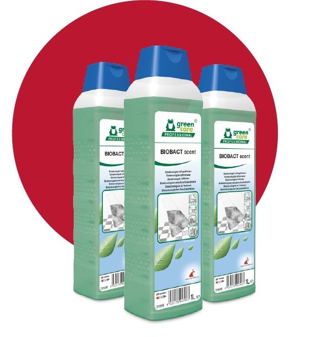 Tres botellas de jabón para platos con un círculo rojo en el fondo.