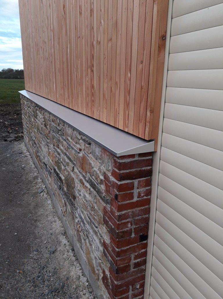 Pose de bardage en Douglas clair