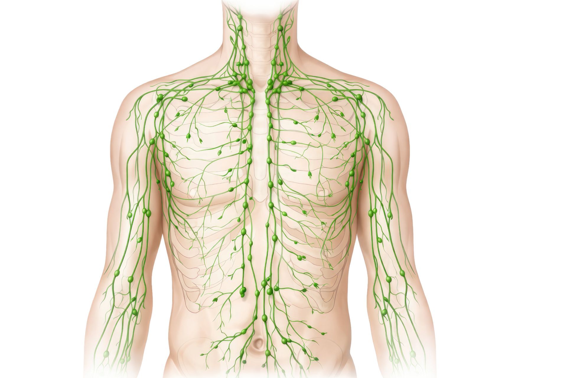 Frau geniesst eine Rückenmassage in einem Spa. Hände tragen Öl auf, Kerzen im Hintergrund.