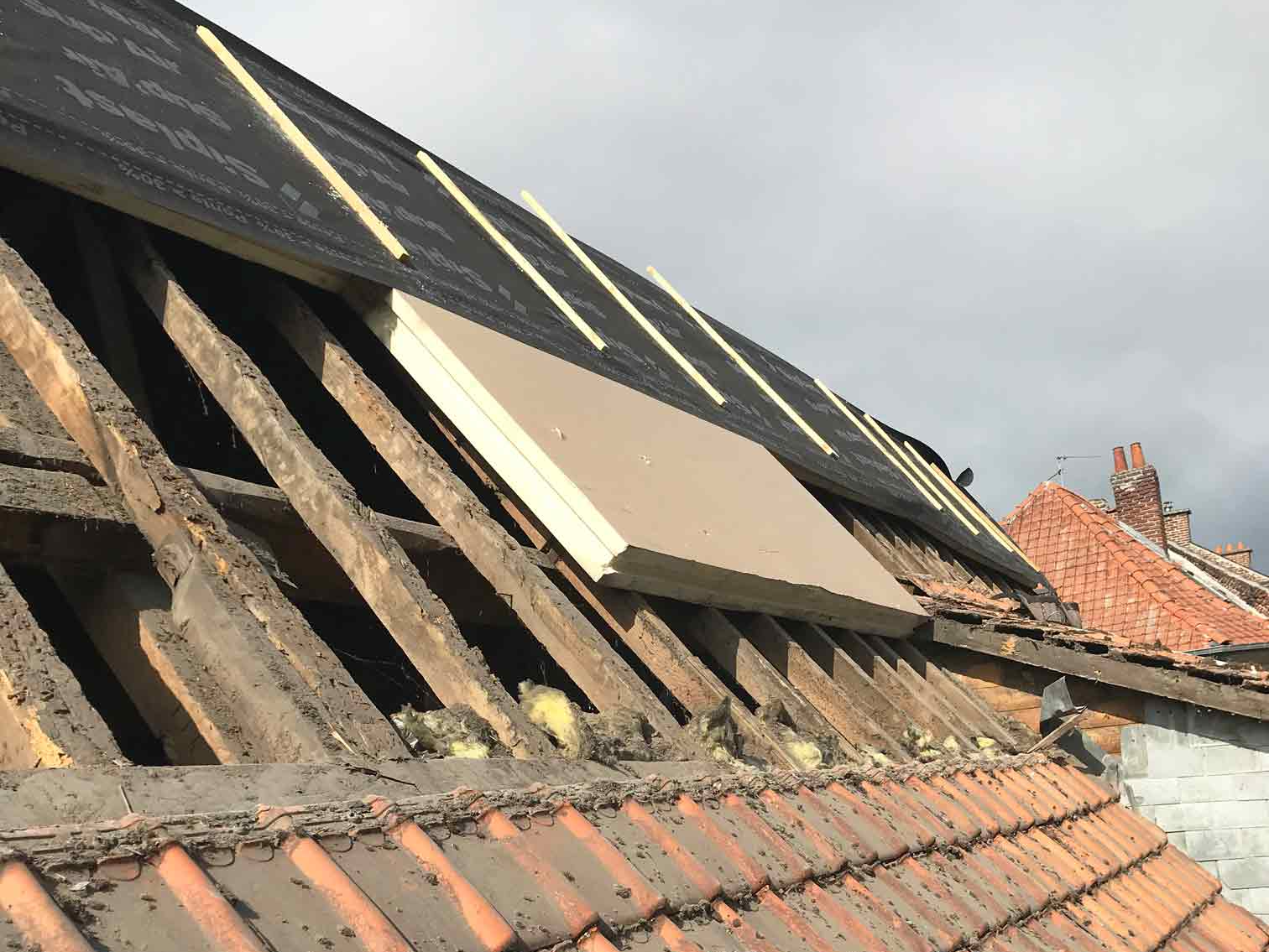 Isolation d'une toiture par l'extérieur