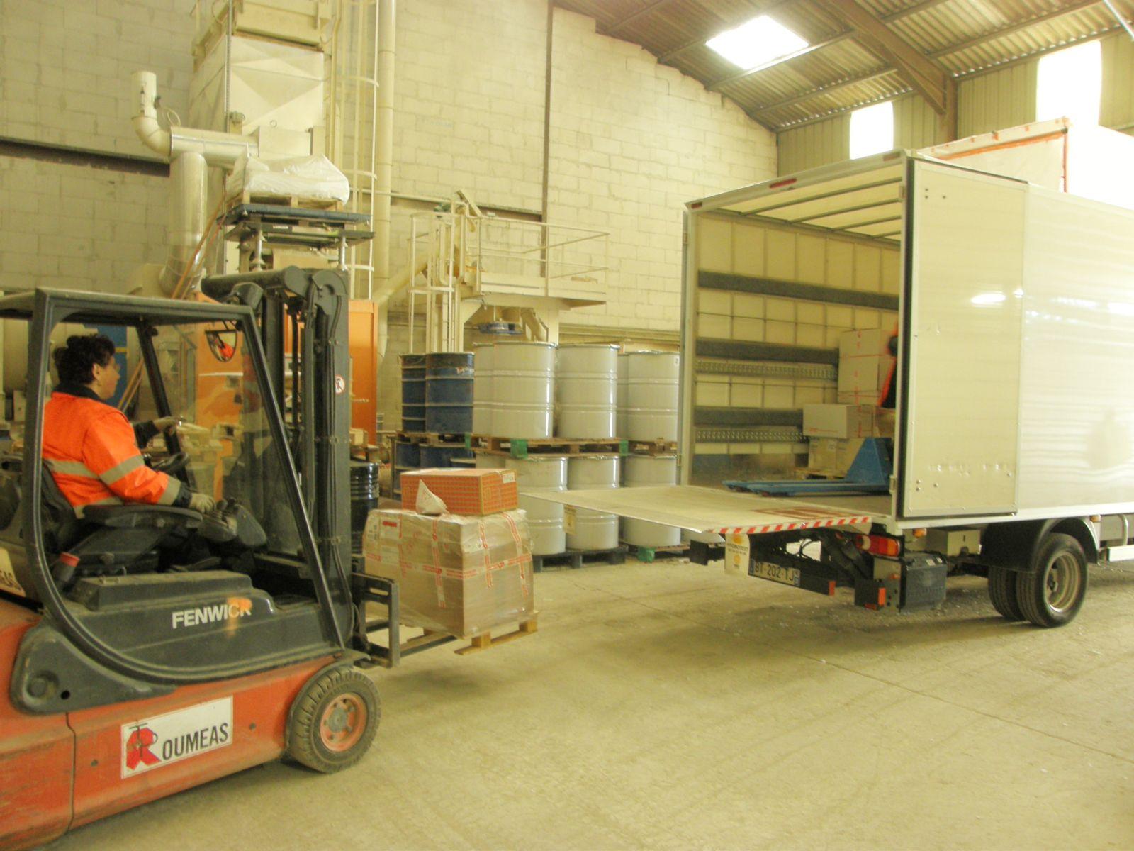 Chargement d'un camion