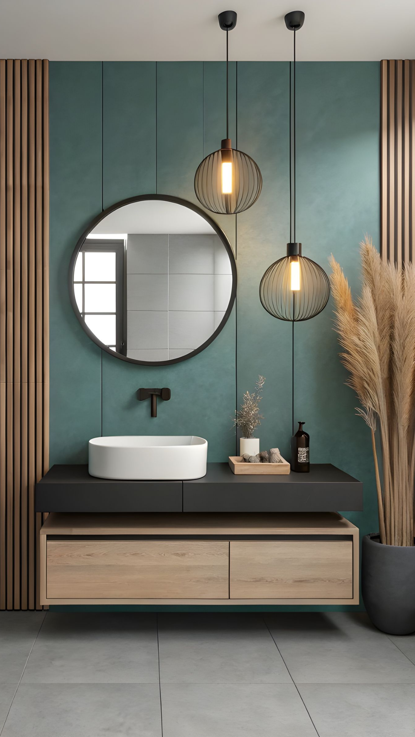 Design intérieur minimaliste d'une salle de bains élégante