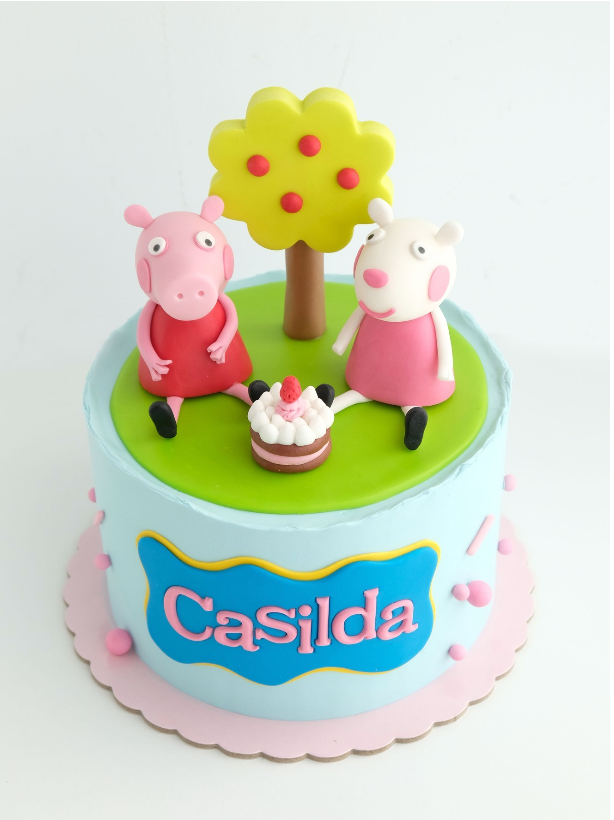Un pastel con el nombre de Casilda.