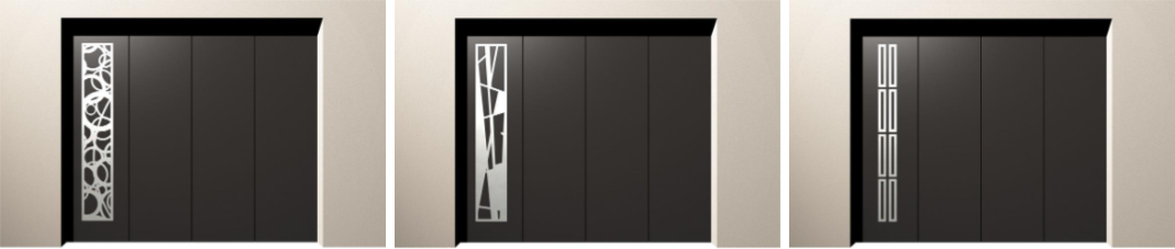 Exemple illustré d'une porte de garage latérale