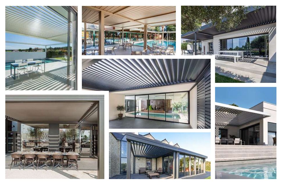 Mosaïque de réalisations de pergolas