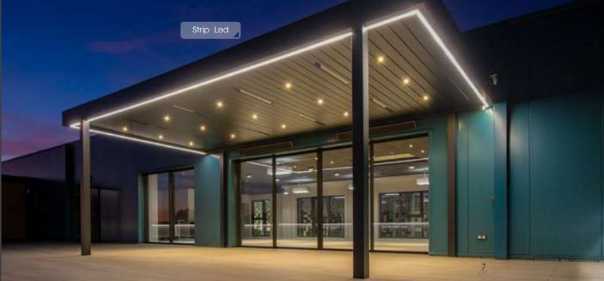 Pergola avec une strip LED