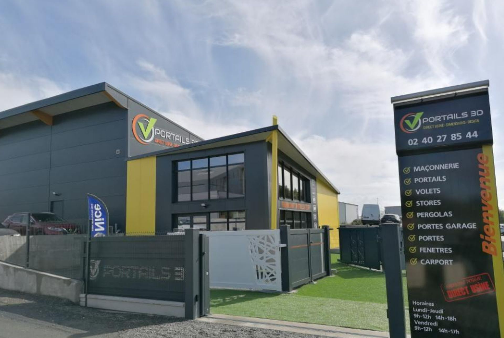 Devanture des locaux de PORTAILS 3D