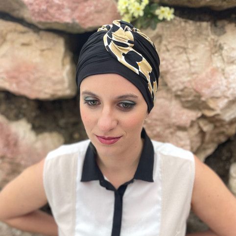 Photo turban noir & or