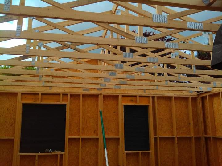 Installation de charpente à fermette