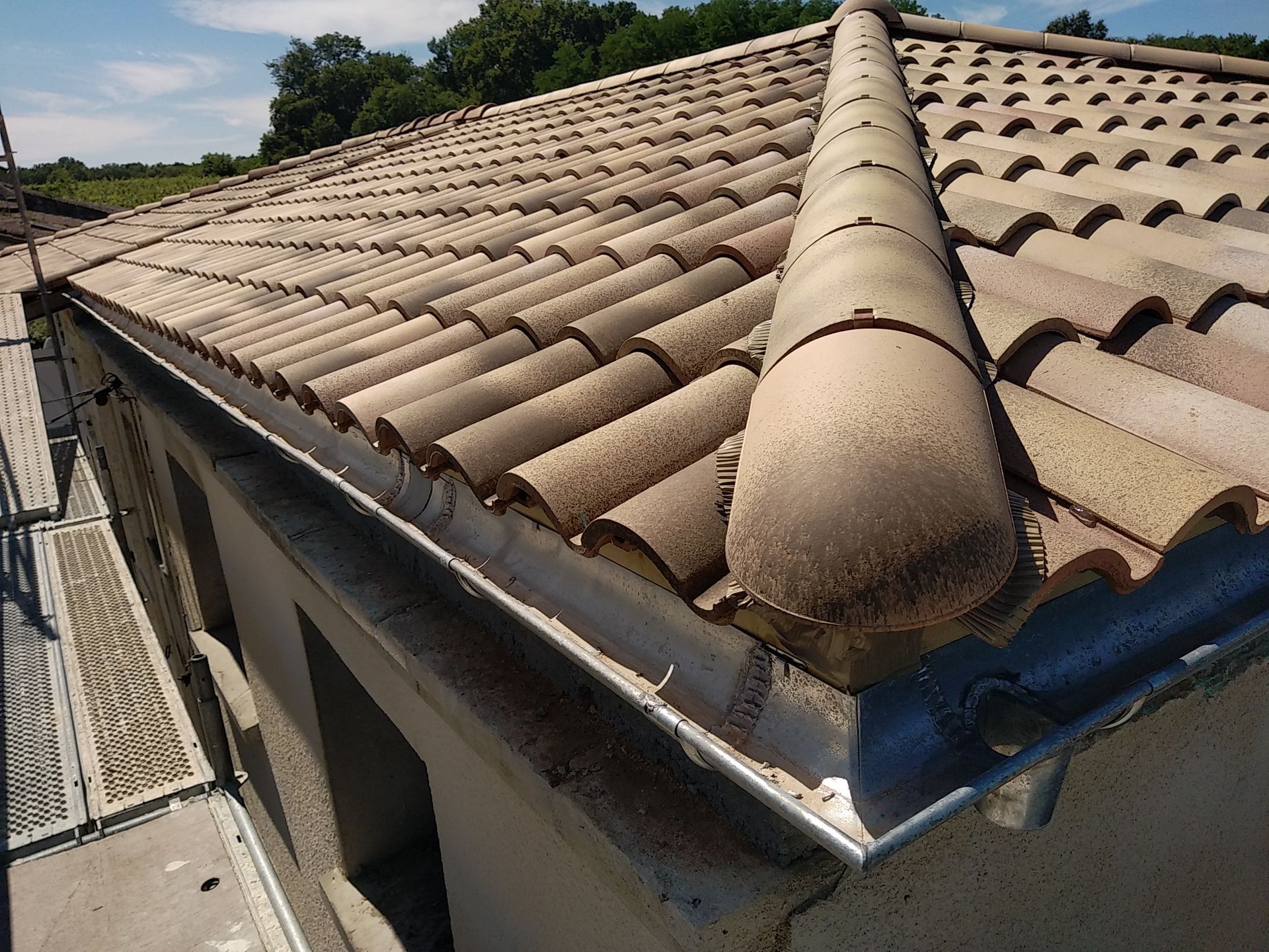 Couverture et gouttière en zinc