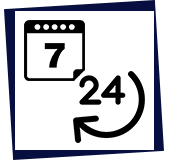 Ouvert 24h/24 et 7j/7 