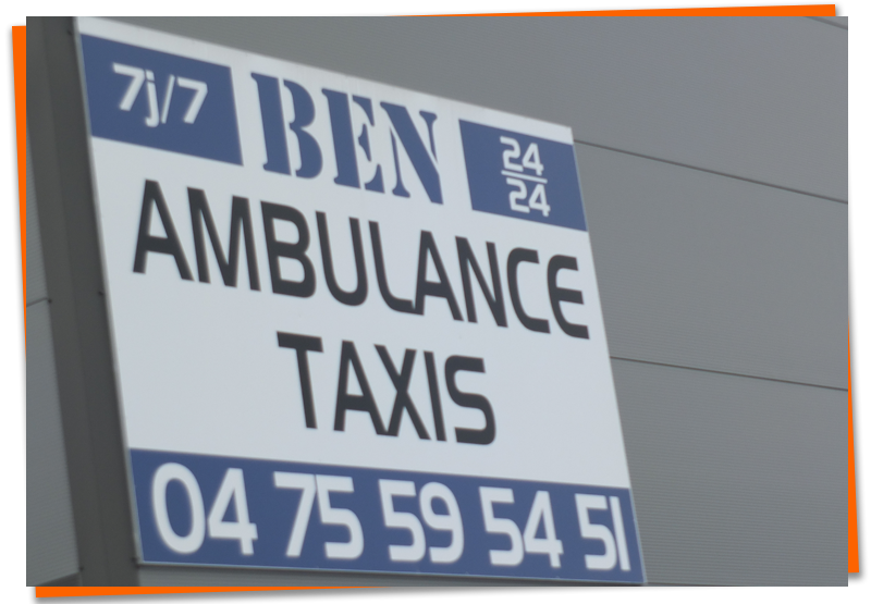 Panneau de l'entreprise Ambulances Ben